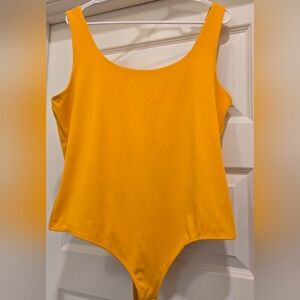 EXPRESS ORANGE CONTOUR BODYSUIT